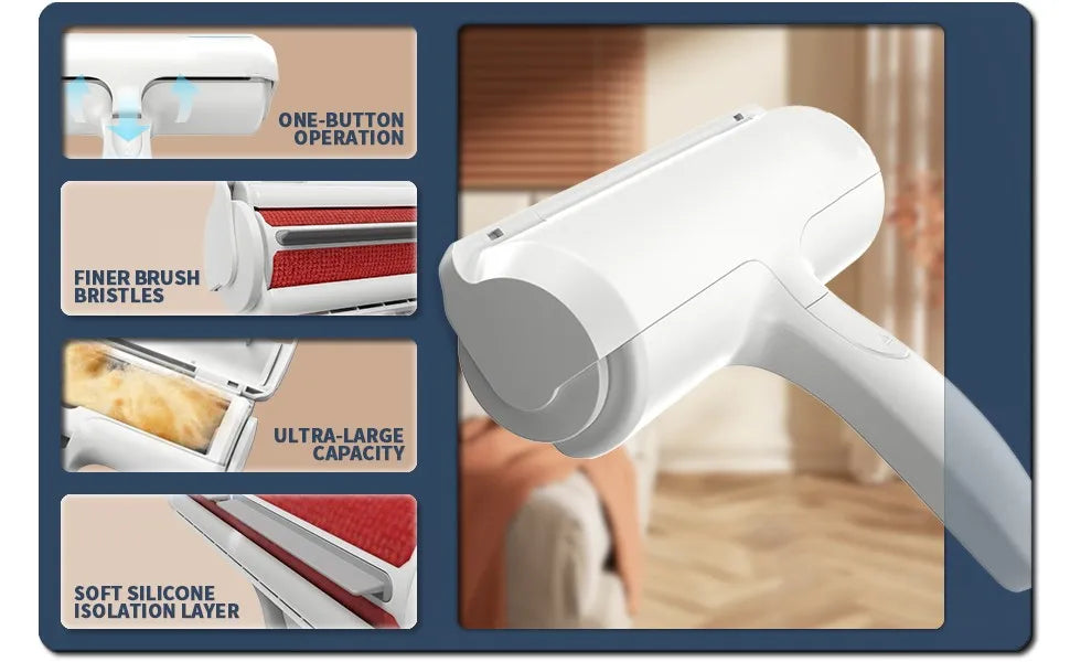 Self-Cleaning Pet Hair Remover Roller