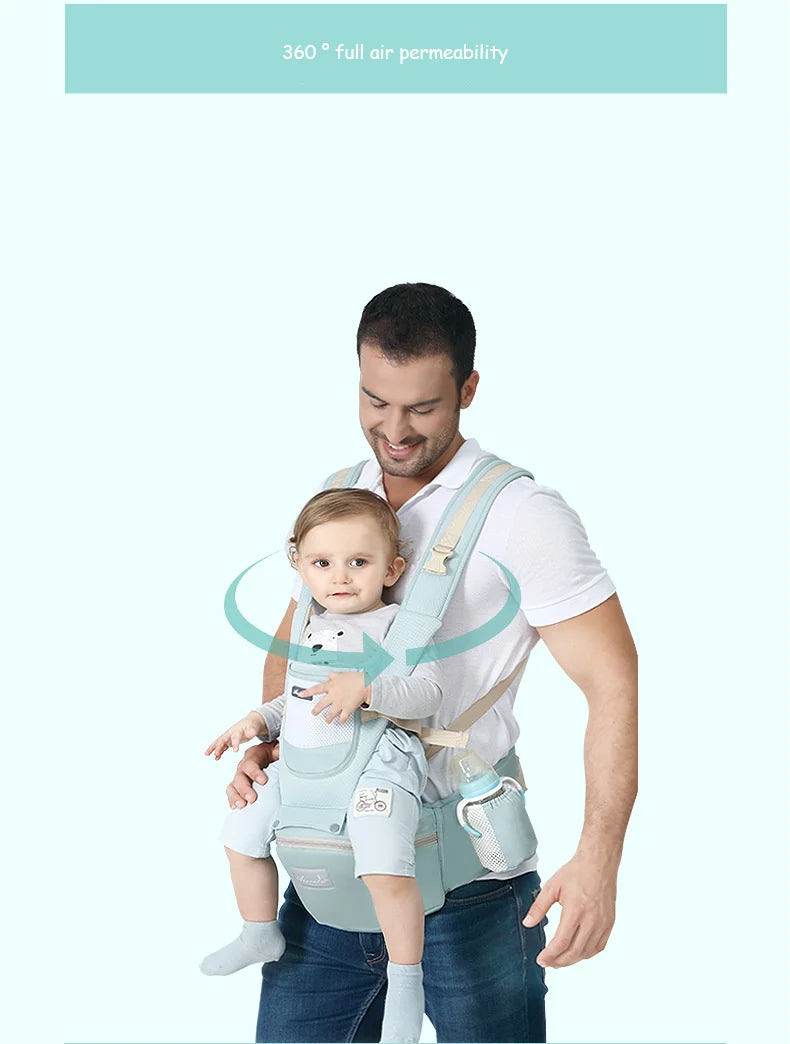 4-in-1 Ergonomic Baby Carrier with Hip Seat