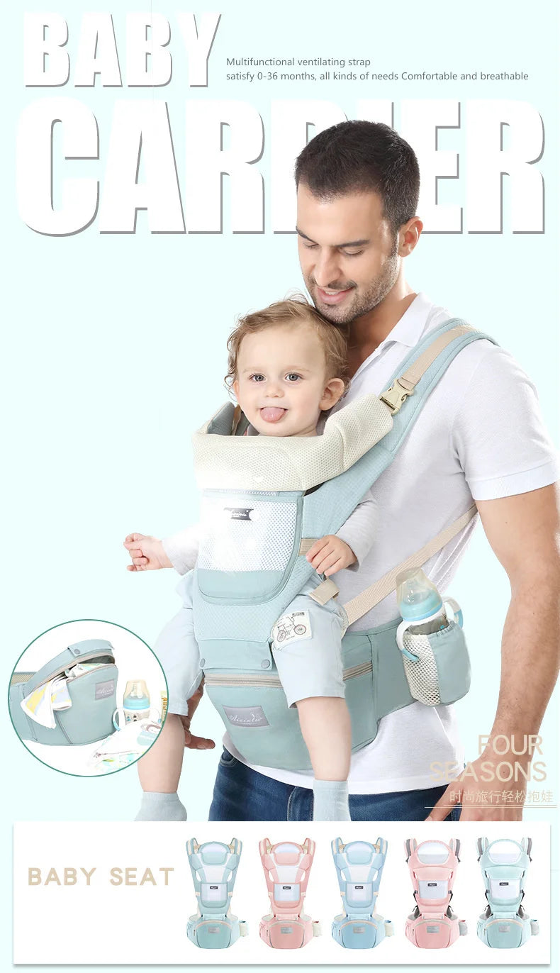 4-in-1 Ergonomic Baby Carrier with Hip Seat