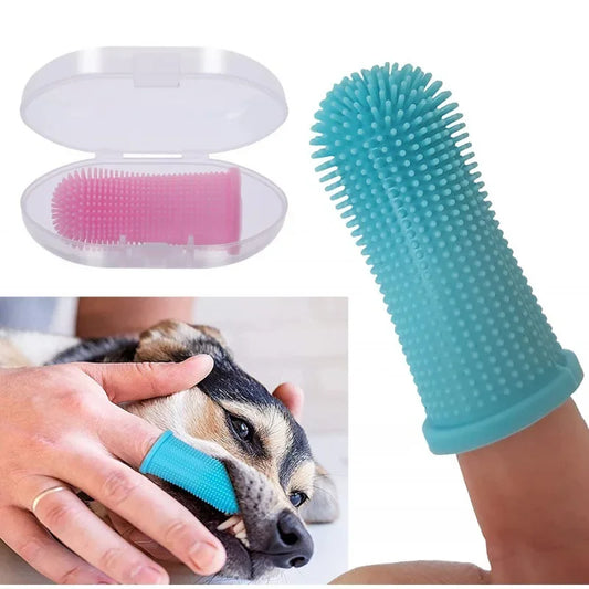 Non-Toxic Silicone Pet Finger Toothbrush for Dogs & Cats