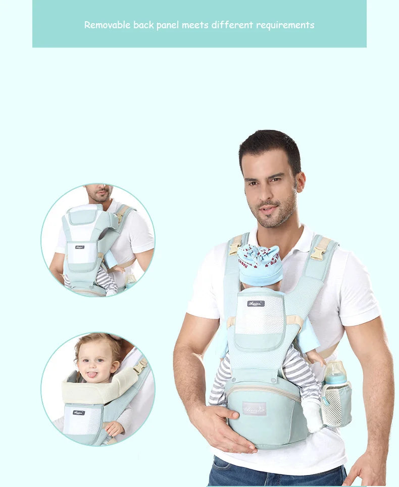 4-in-1 Ergonomic Baby Carrier with Hip Seat