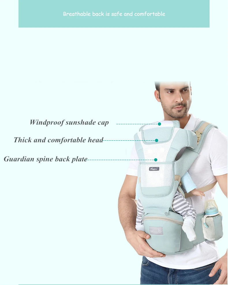 4-in-1 Ergonomic Baby Carrier with Hip Seat