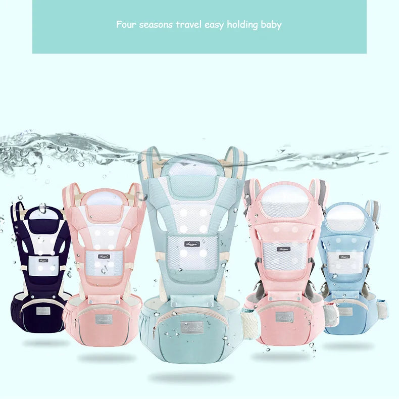 4-in-1 Ergonomic Baby Carrier with Hip Seat